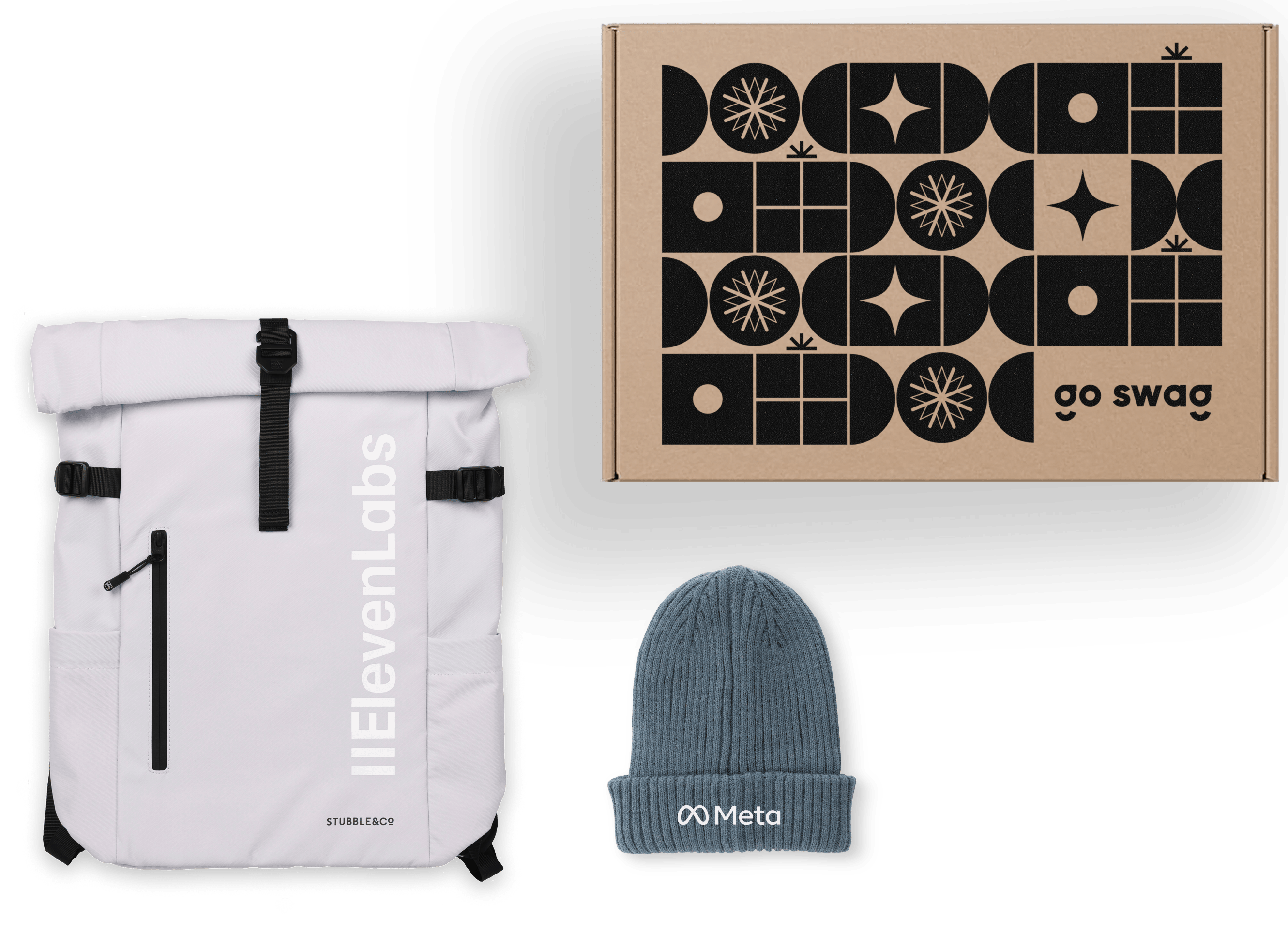 Collection of Swag Items available in GoSwag Packs