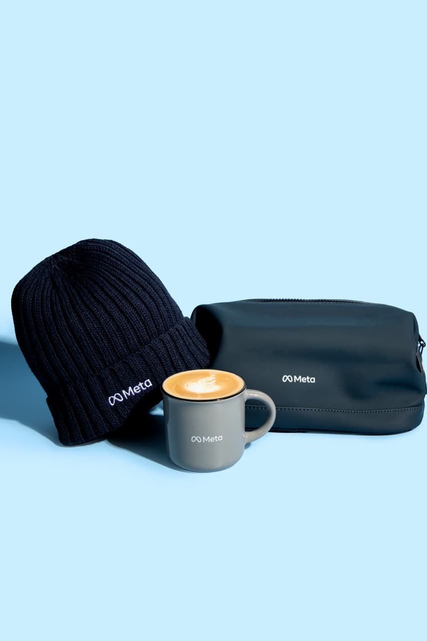 Branded employee swag designed for Meta